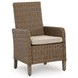 Carmel Bay Beige Arm Chair with Cushion Set of 2