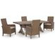Revare Beach Beige 5-Piece Patio Dining Set with 4 Arm Chairs