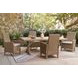Revare Beach Beige 5-Piece Patio Dining Set with 4 Arm Chairs