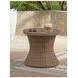 Revare Beach Beige Round Outdoor End Table