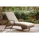 Carmel Bay Beige Chaise Lounge with Cushion