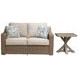 Carmel Bay Beige Outdoor Loveseat with Cushion