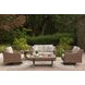 Carmel Bay Beige Outdoor Loveseat with Cushion