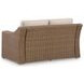 Carmel Bay Beige Outdoor Loveseat with Cushion