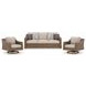 Revare Beach Beige 3-Piece Patio Conversation Set with Sofa, Loveseat and Coffee Table