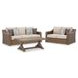 Revare Beach Beige 3-Piece Patio Conversation Set with Sofa, Loveseat and Lounge Chair