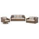Revare Beach Beige 3-Piece Patio Conversation Set with Sofa and 2 Lounge Chairs