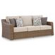 Revare Beach Beige 4-Piece Patio Conversation Set with Sofa, 2 Lounge Chairs and Coffee Table