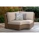 Carmel Bay Beige Performance Fabric 4 Piece Outdoor Modular Sectional with Pillows