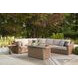 Carmel Bay Beige Performance Fabric 4 Piece Outdoor Modular Sectional with Pillows
