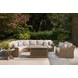 Carmel Bay Beige Performance Fabric 4 Piece Outdoor Modular Sectional with Pillows