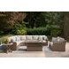 Carmel Bay Beige Performance Fabric 4 Piece Outdoor Modular Sectional with Pillows