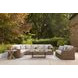 Carmel Bay Beige Performance Fabric 4 Piece Outdoor Modular Sectional with Pillows