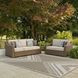 Revare Beach Beige 2-Piece Patio Conversation Set with Sofa and Loveseat