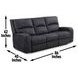Lovell Gray 87" Power Reclining Sofa with USB Charging