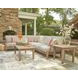Clare View Beige Performance Fabric 4 Piece Outdoor Modular Sectional with Pillows