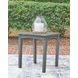 Lone View Bay Gray Square Outdoor End Table