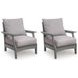 Lone View Bay Gray Performance Fabric Outdoor Lounge Chair with Cushion