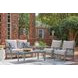 Lone View Bay Gray Square Outdoor End Table