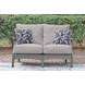 Lone View Bay Gray Performance Fabric 54" Outdoor Loveseat with Cushion