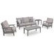 Lone View Bay Gray Performance Fabric 80" Outdoor Sofa with Cushion