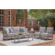 Lone View Bay Gray Performance Fabric 80" Outdoor Sofa with Cushion