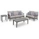 Lone View Bay Gray Performance Fabric 80" Outdoor Sofa with Cushion