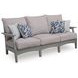 Lone View Bay Gray Performance Fabric 80" Outdoor Sofa with Cushion