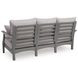 Lone View Bay Gray Performance Fabric 80" Outdoor Sofa with Cushion