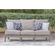 Lone View Bay Gray Performance Fabric 80" Outdoor Sofa with Cushion