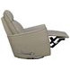 Roxy Abby Light Gray Leather Manual Swivel Glider Recliner