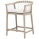 Pacific White Performance Fabric Outdoor Counter Height Stool