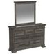 Hyde Charcoal 9 Drawer Dresser and Rectangular Mirror