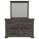 Hyde Charcoal 9 Drawer Dresser and Rectangular Mirror