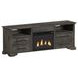 Hyde Charcoal 71'' TV Stand with Fireplace Insert