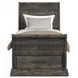 Hyde Charcoal Twin Sleigh Storage Bed