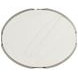 Morello Oxidized Nickel And Carrara Marble Oval Metal End Table