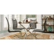 Patricia Clear Glass And Polished Stainless Steel Dining Table