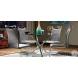 Patricia Clear Glass And Polished Stainless Steel Dining Table