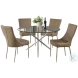 Patricia Clear Glass And Polished Stainless Steel Dining Table