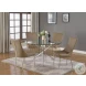 Patricia Clear Glass And Polished Stainless Steel Dining Table