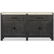 Plum Creek Ravenwood Black and White 4 Door Marble Top Sideboard