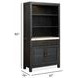 Plum Creek Ravenwood Black and White 2 Glass Door Display Cabinet with LED
