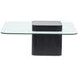Donora Clear Glass and Obsidian Square Glass Top Occassional Table Set