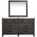 Plum Creek Ravenwood Black and Elite Dove Upholstered Panel Bedroom Set