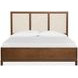 Ridgefield Russet and Cream King Upholstered Panel Bed