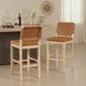 Reid Sand Vegan Leather Bar Chair Set of 2