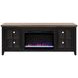 Providence Black and Bourbon 66" TV Stand with Fireplace
