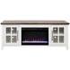 Providence White and Bourbon 66" TV Stand with Fireplace