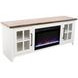 Providence White and Bourbon 66" TV Stand with Fireplace